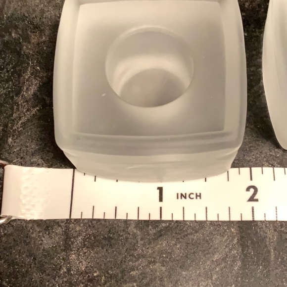 Frosted Glass candlesticks - Picture 4 of 5